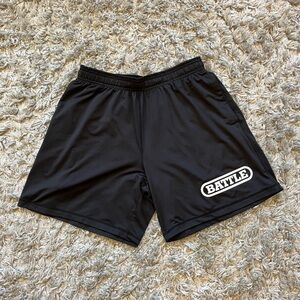 Black battle football shorts